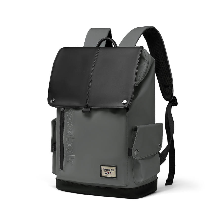 Reebok Reebok Fabric+Artificial Leather Backpack Regular Unisex Black Gray/Khaki