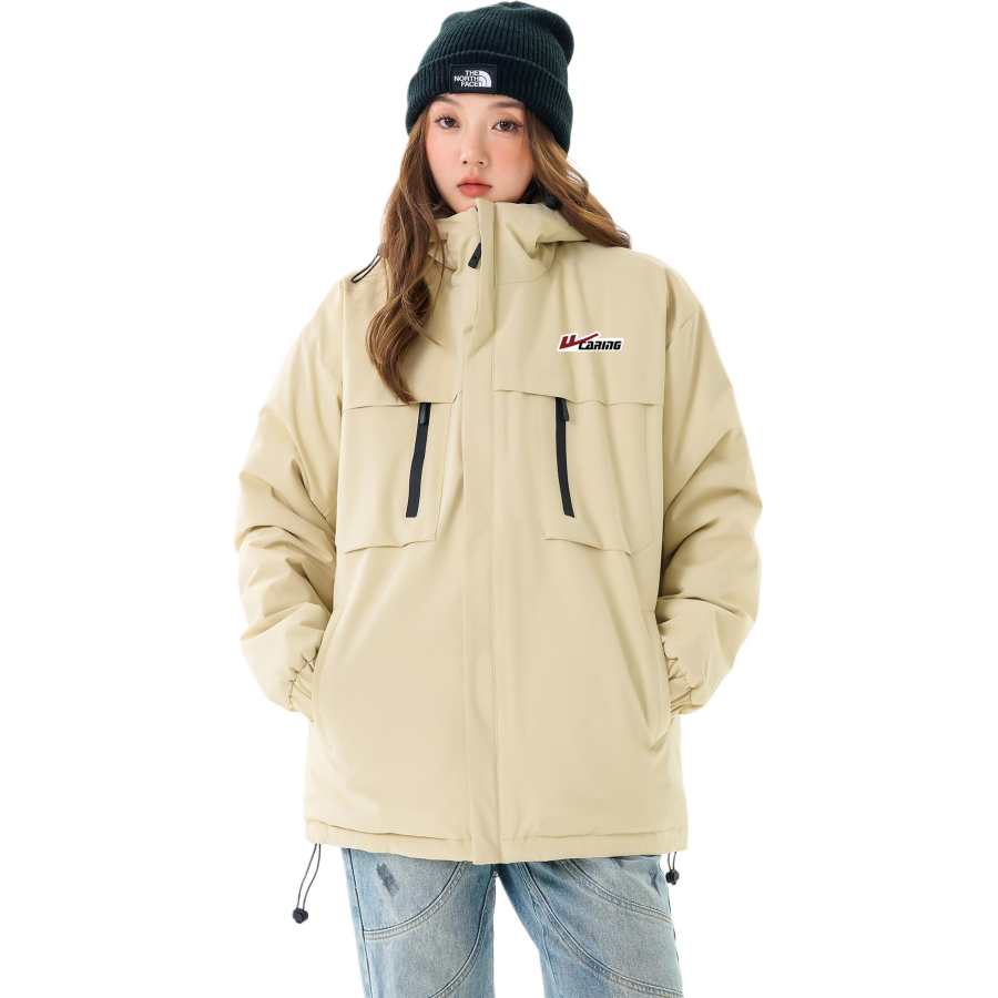 WARRIOR WARRIOR Puffer Jackets Unisex Hooded Moderate Puffer Jacket