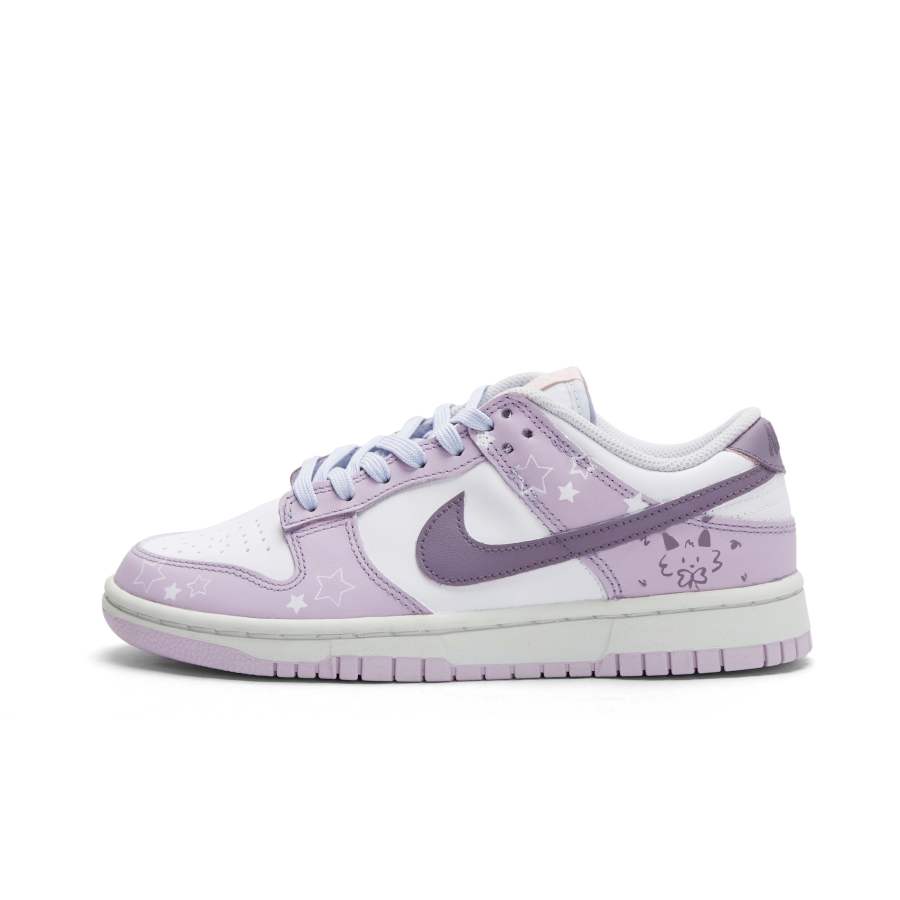 Nike Nike Dunk Bubble Jellyfish, Star Dream Fox Abrasion Resistant Low top Skateboard Shoes Women's White Purple