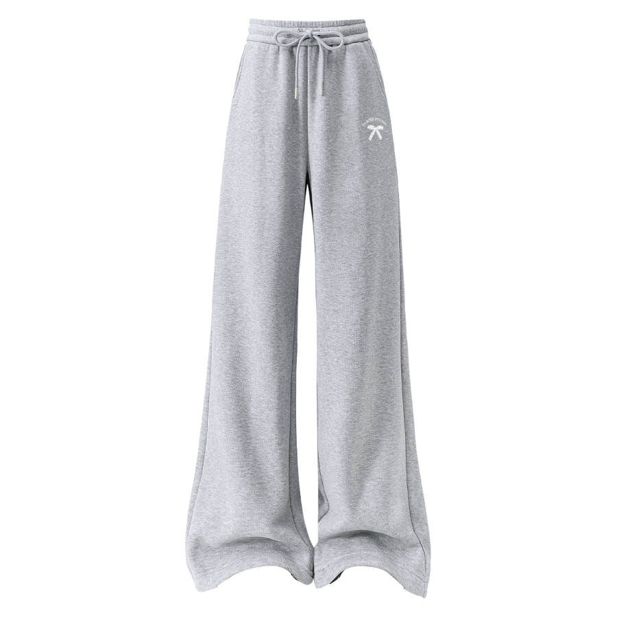 Tonlion Casual Pants Women's Thickened And Fleece Lined Wide Leg Pants