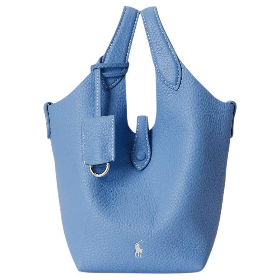 Polo Ralph Lauren Polo Play Leather Basket Bag Handbag Small Women's Baby Blue