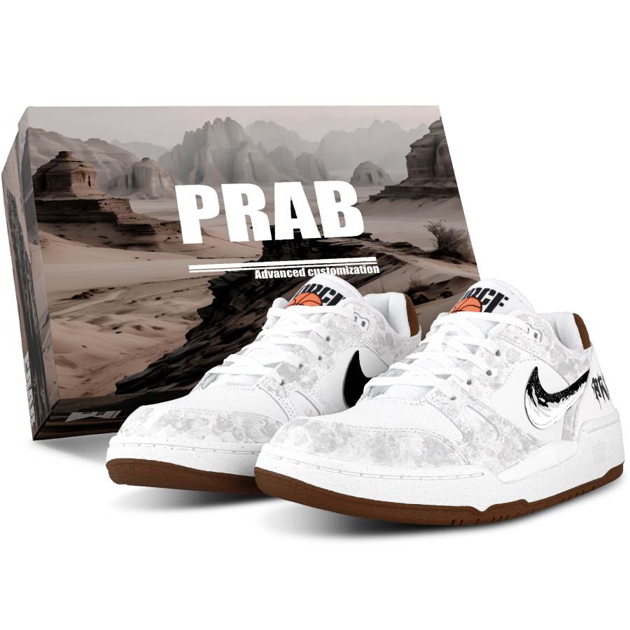 Nike Nike Full Force Abrasion Resistant, Balance, Lightweight, Height Increasing Low top Skateboard Shoes Men's Gray White
