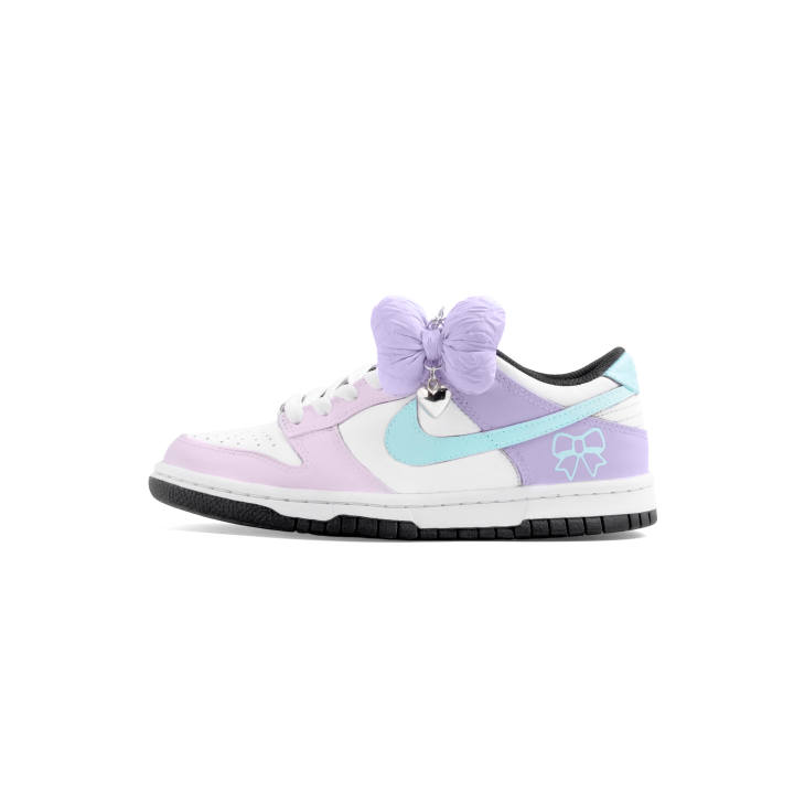 Nike Nike Dunk Synthetic Leather Abrasion Resistant Low top Skateboard Shoes Unisex Purple