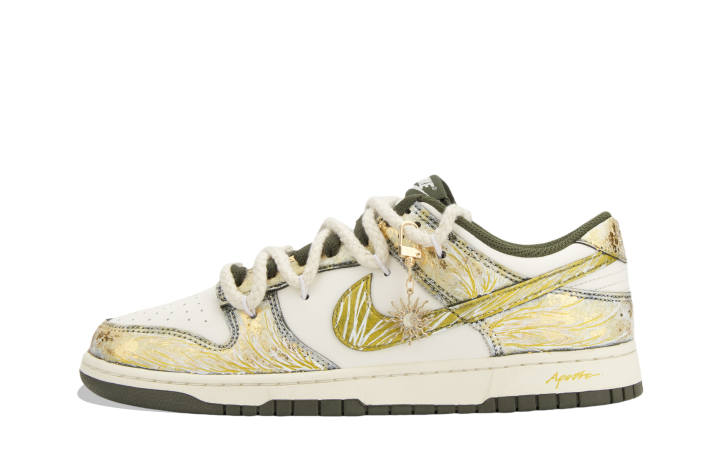 Nike Nike Dunk Moonlit River, Radiant Light Abrasion Resistant Abrasion Resistant Low top Skateboard Shoes Unisex Gold