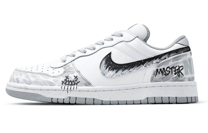 Nike Nike Big SSS Manufacturing, Vanished Traces Leather Abrasion Resistant Low top Skateboard Shoes Men's Meteorite Gray
