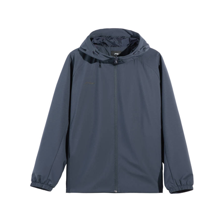 Li-Ning Li Ning Trench Coats Men's Night Blue Hooded Moderate