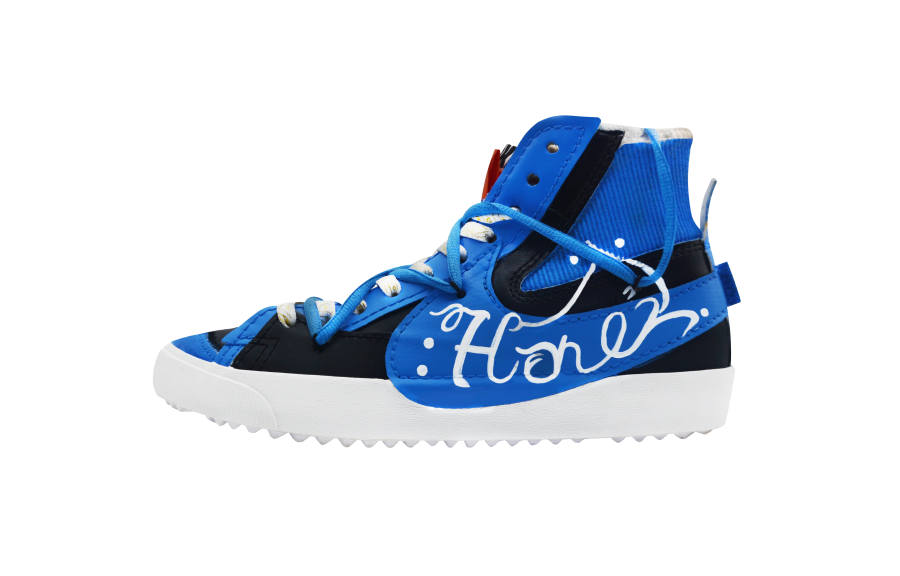 Nike Nike Blazer Chubby Little Craftsman Mid top Skateboard Shoes Unisex Blue Black