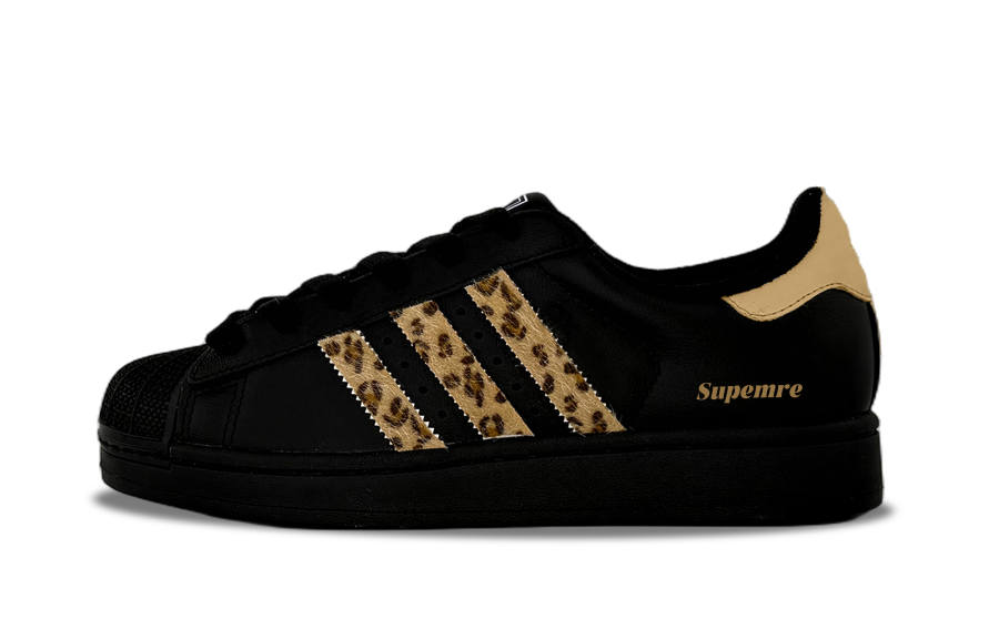 Adidas Originals Superstar 2 Leopard Print Low top Skateboard Shoes Unisex Black