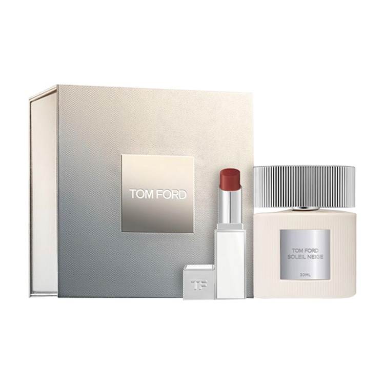 TOM FORD Snow Reflecting Shimmering Box, Snowy Scenery Lip Balm Clothing Sets Eau De Parfum EDP Floral Scent