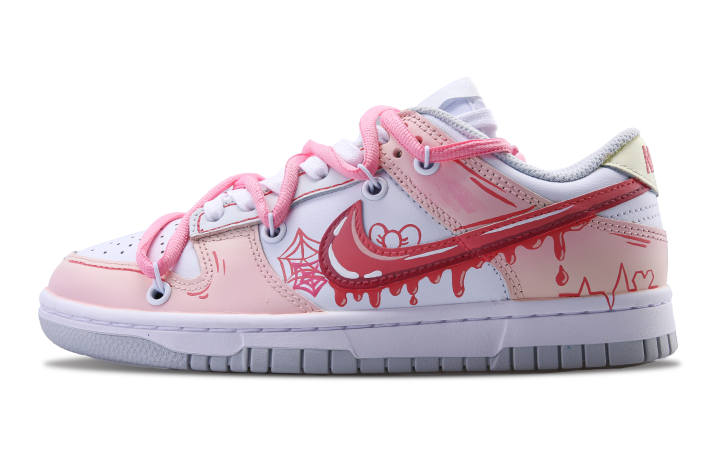 Nike Nike Dunk Leather Lightweight Low top Skateboard Shoes Unisex Pink