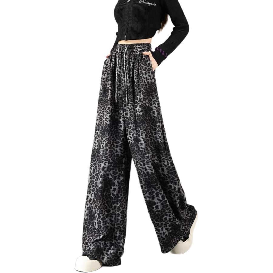 Tonlion Casual Pants Women's Moderate Wide Leg Pants