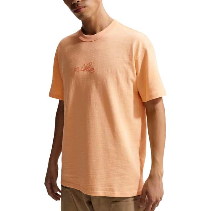 Nike Nike Sportswear Essentials T Shirts Men's Chalk Orange Crew Neck