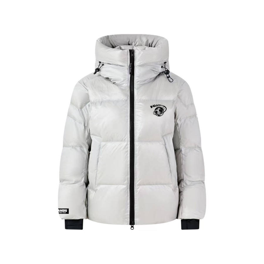 HUANQIU Down Jackets Unisex Hooded Thickened Puffer Jacket