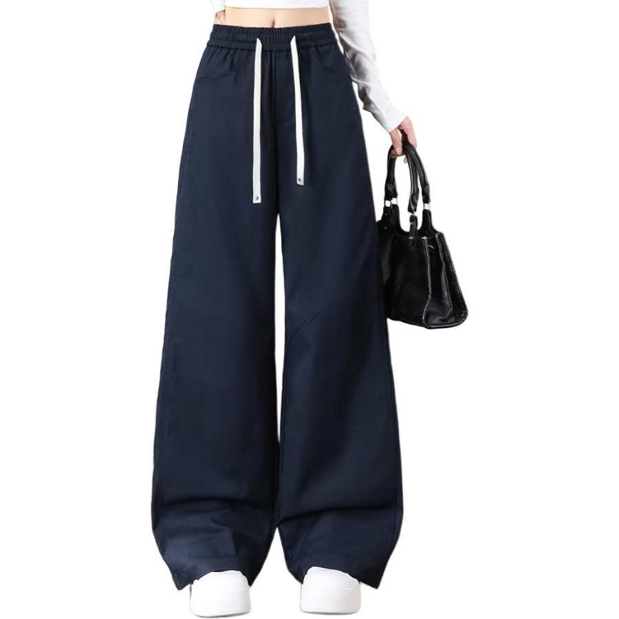 Tonlion Casual Pants Women's Moderate Wide Leg Pants