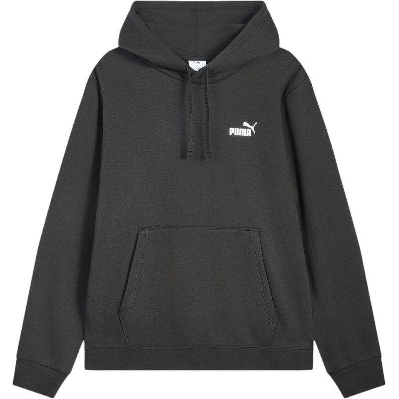 PUMA ESS+2 Col FW25 Small Logo Hoodie FL Fleece Lined Thermal Hooded Pullover Long Sleeved Sweatshirt Men's