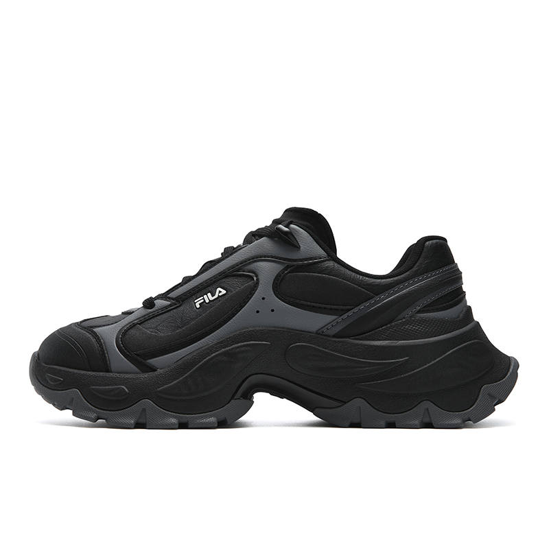 FILA SOFIA 4 Cushioning Abrasion Resistant Height Increasing Low top Chunky Sneakers Women's Black