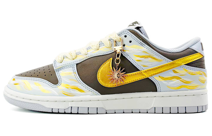 Nike Nike Dunk Suixin, Jinmu Coverage Cushioning Low top Skateboard Shoes Unisex Brown Gray