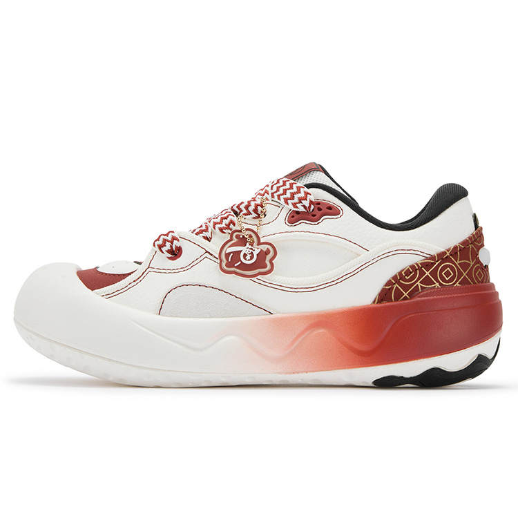 361° Shortbread Cushioning, Wear Resistant Low top Casual Shoes Women's White Rusty Red