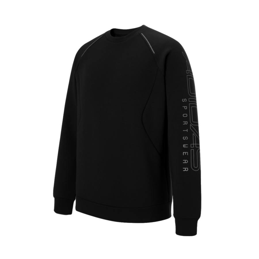Adidas Adidas Sweatshirts Men's Black Crew Neck Moderate