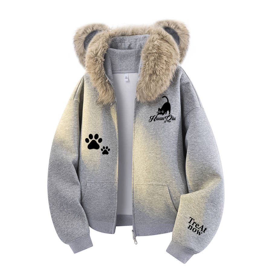 HUANQIU Sweatshirts Unisex Hooded Thickened Heavyweight
