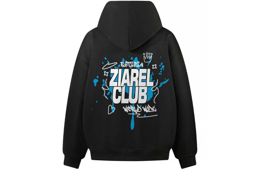 ZIAREL Sweatshirts Unisex Hooded Moderate Heavyweight