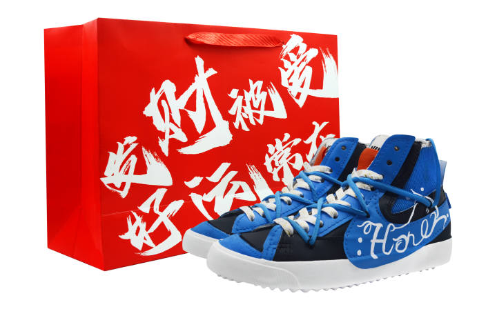 Nike Nike Blazer Chubby Little Craftsman Mid top Skateboard Shoes Unisex Blue Black
