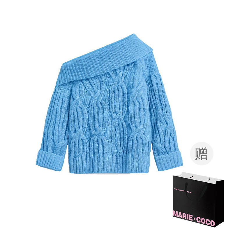 MARIE·COCO Knitwear Women's Sweater Asymmetrical Collar Moderate Other