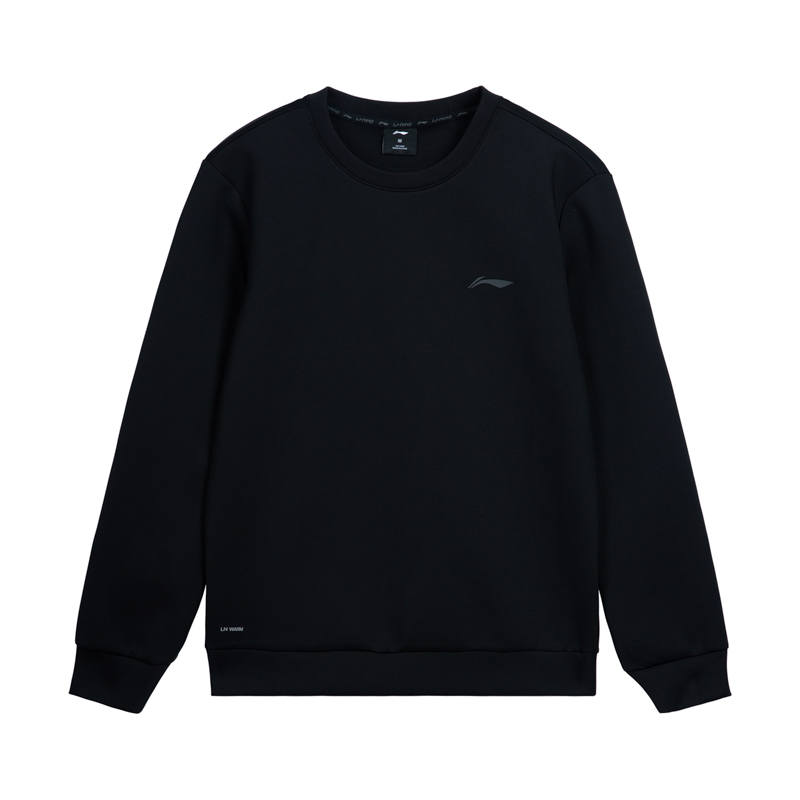 Li-Ning Li Ning Sweatshirts Men's Black Crew Neck Moderate