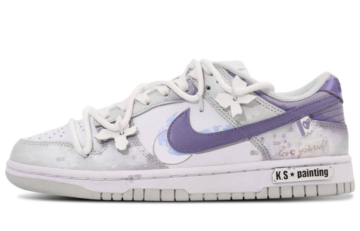Nike Nike Dunk Lightweight Low top Skateboard Shoes Unisex Gray Purple