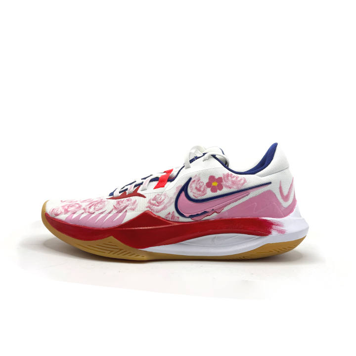 Nike Nike Precision 6 Floral Cushioning Low top Basketball Shoes Unisex Pink