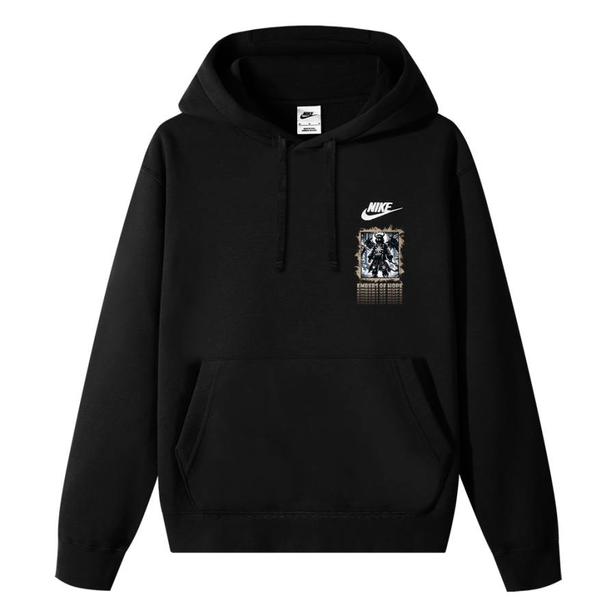 Nike Nike Sportswear Club Fleece Lined Fleece Rune Apostle Plush Thermal Pullover Hooded Sports Sweatshirt Unisex Black