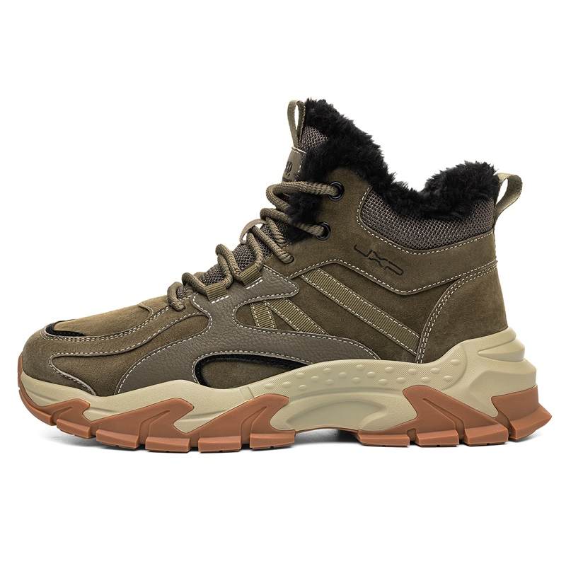 Jeep Insulated Shoes With Fleece Lining For Winter Thermal Abrasion Resistant Height Increasing Slip Resistant Coverage