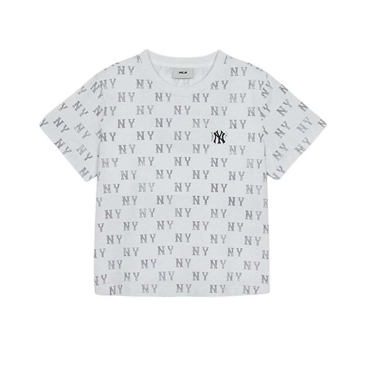 MLB Monogram New York Yankees T Shirt Women's Gray