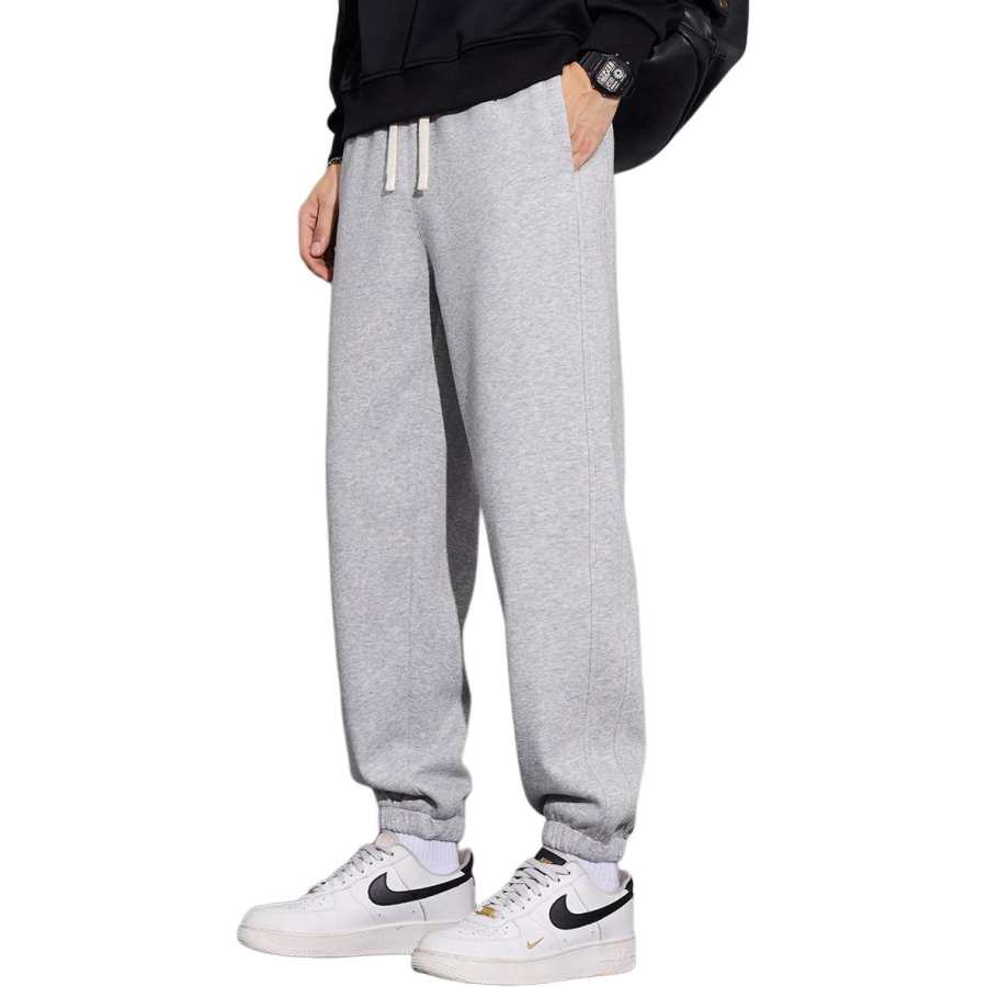 Tonlion Casual Pants Unisex Thickened And Fleece Lined Harem Pants