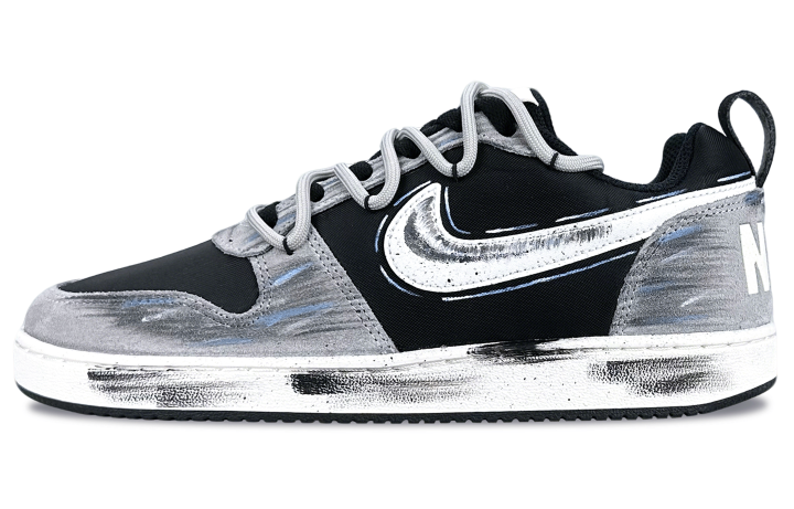 Nike Nike Court Borough Abrasion Resistant Low top Skateboard Shoes Men's Black Gray