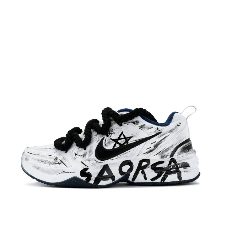Nike Nike Air Monarch 4 Star Graffiti Cushioning Low top Chunky Sneakers Unisex Black