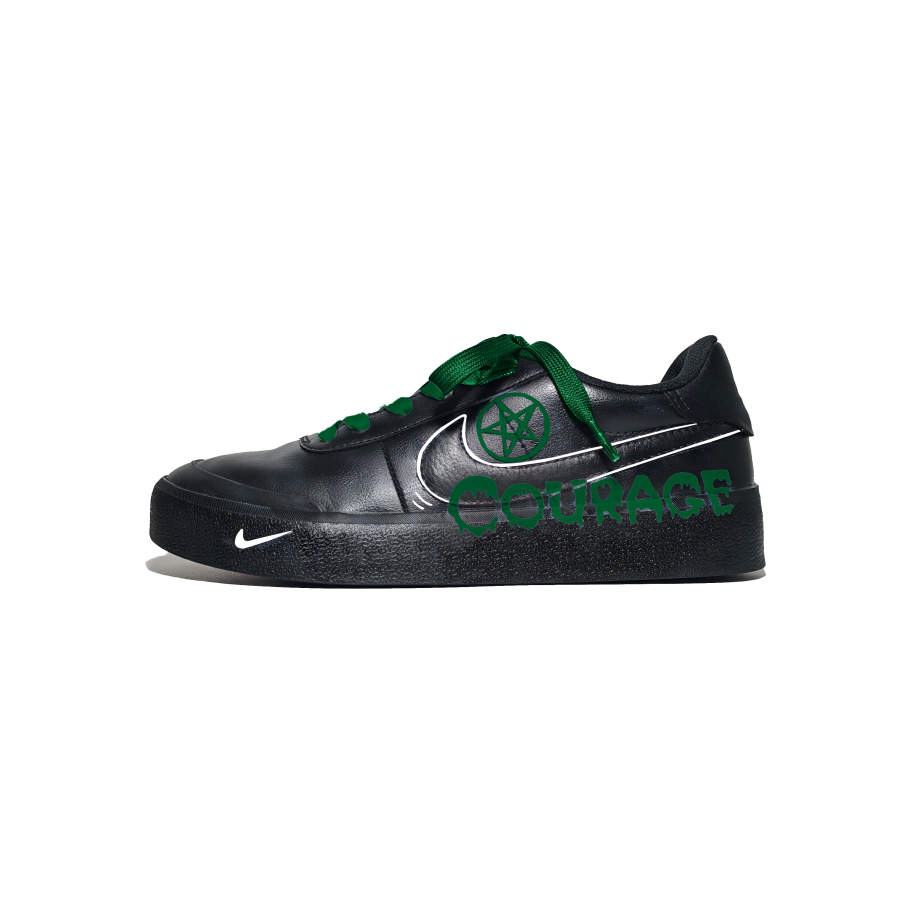 Nike Nike Court Shot Dark Night Courage Abrasion Resistant Abrasion Resistant Low top Skateboard Shoes Unisex Black