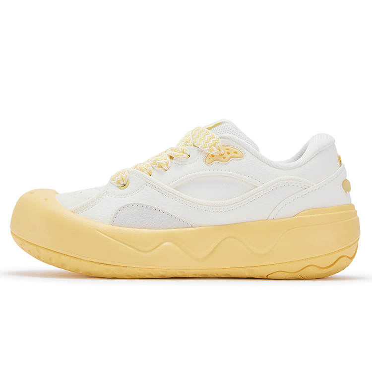 361° Shortbread Abrasion Resistant Cushioning Low top Casual Shoes Women's Stir Fry Beige Yellow
