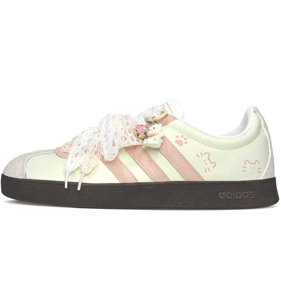 Adidas Adidas VL COURT 2.0 Lace Meowth Abrasion Resistant Lightweight Wear resistant And Lightweight Low top Skateboard Shoes