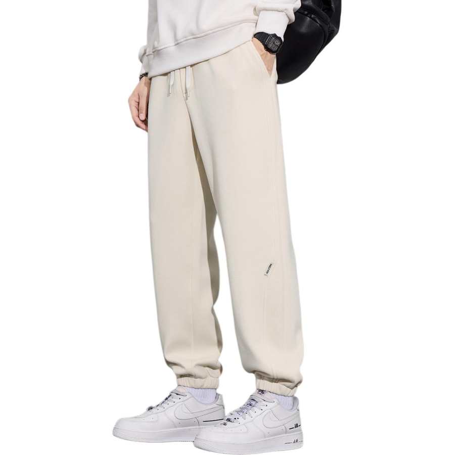 Tonlion Casual Pants Unisex Thickened And Fleece Lined Cuffed Pants