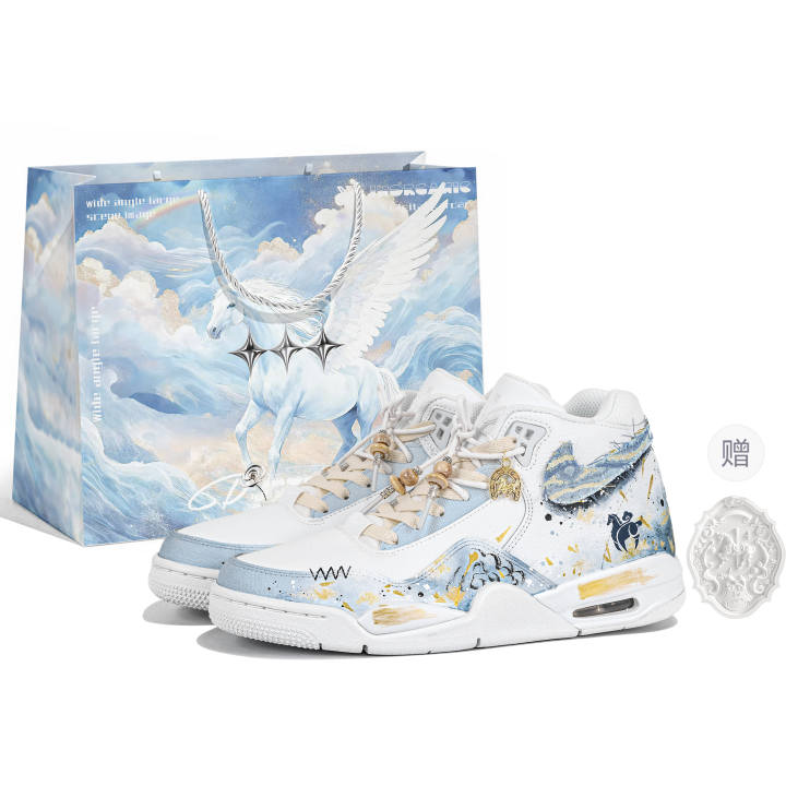 Nike Nike Flight Legacy Snow Echo, Special Shoe Box, Traditional Chinese Aesthetics, Gold Foil Distressed, Design Aesthetic