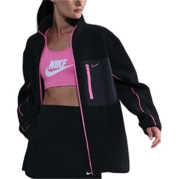 Nike Nike Velvet Jackets Women's Black Stand Collar Thickened
