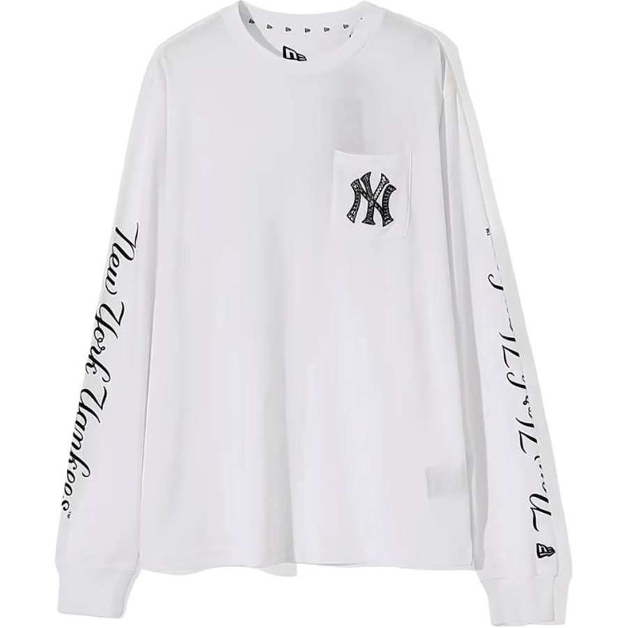 New Era T Shirts Unisex White Crew Neck Moderate Straight Fit