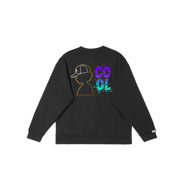 Adidas Adidas LABEL Sweatshirts Unisex Black Crew Neck Moderate
