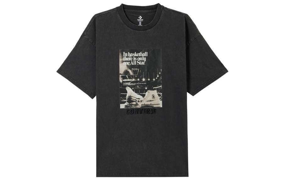 Converse CHUCK TAYLOR Washed Basketball T Shirt Men's Black