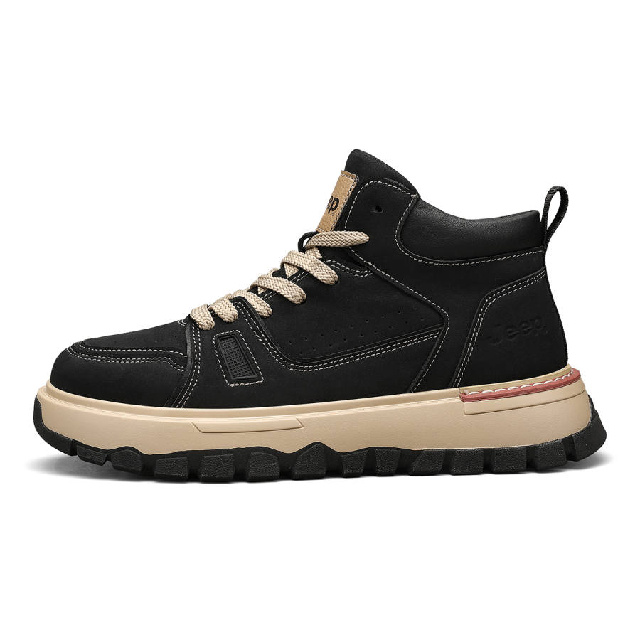 Jeep Cushioning Abrasion Resistant Height Increasing Mid top Casual Shoes Men's