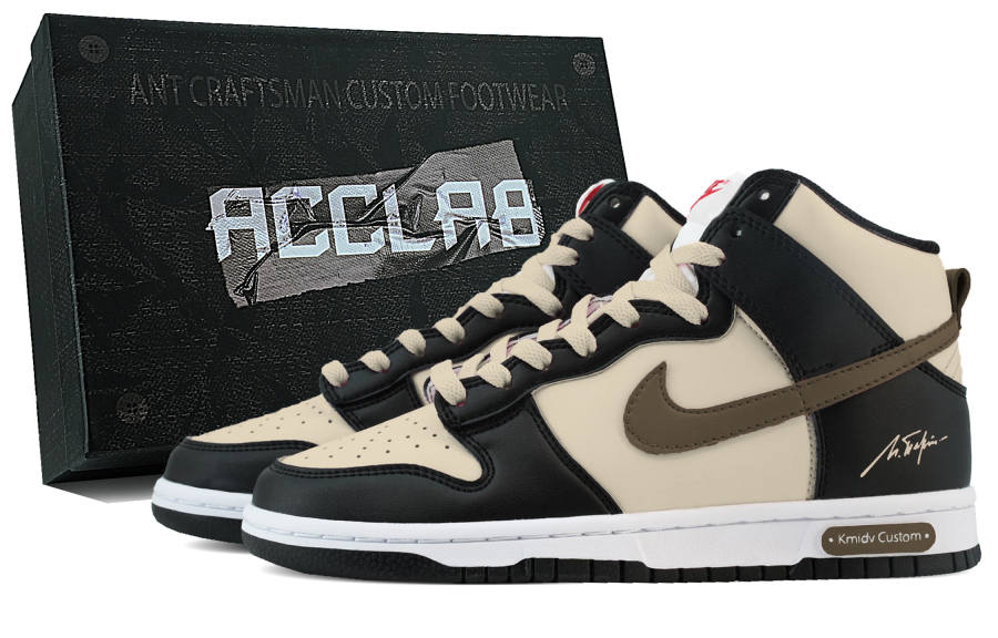 Nike Nike Dunk Abrasion Resistant Abrasion Resistant High top Skateboard Shoes Women's Khaki Brown