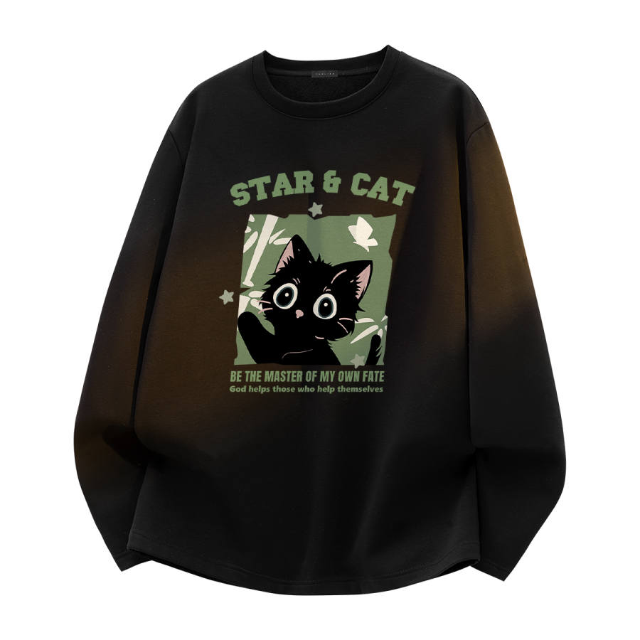 Tonlion T Shirts Unisex Crew Neck Thickened And Fleece Lined Straight Fit