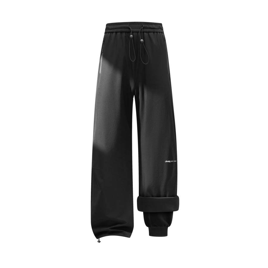 Jeep Casual Pants Unisex Thickened And Fleece Lined Straight Fit Pants