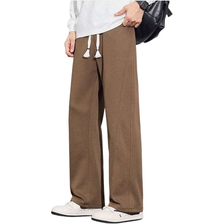 Tonlion Casual Pants Unisex Moderate Wide Leg Pants